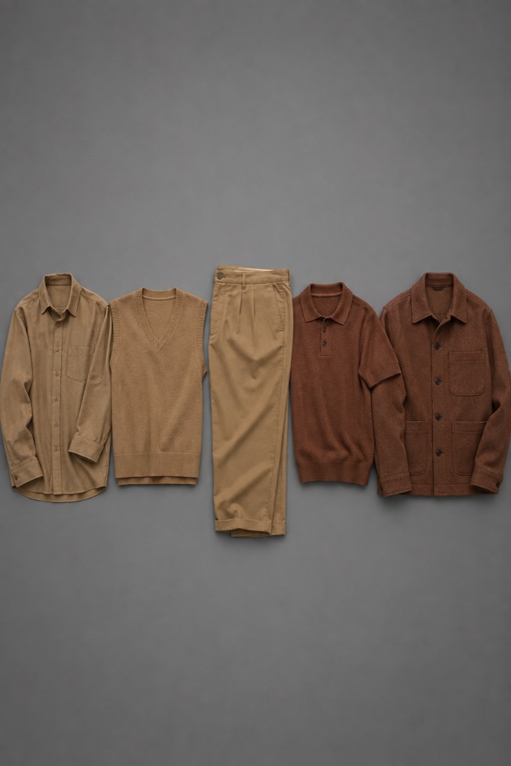 Five-Day Starter (Warm) in Camel, laid flat.